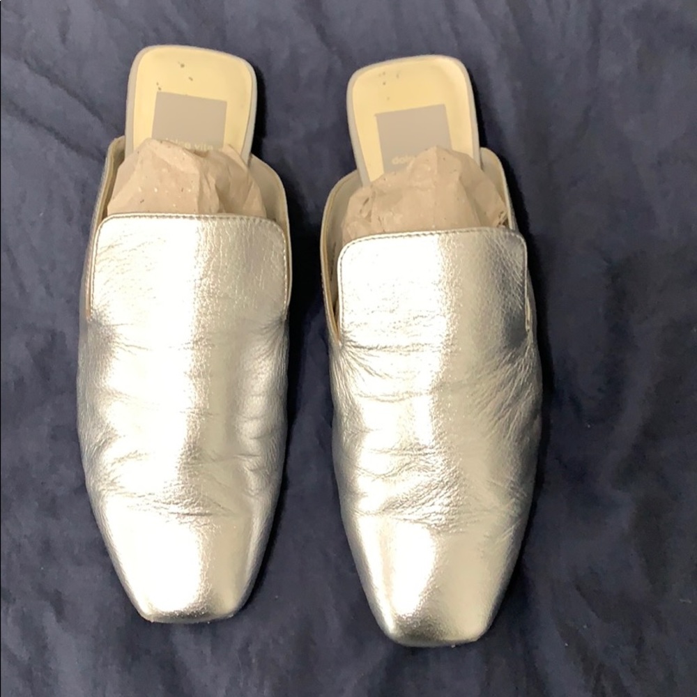 Dolce vita silver mules